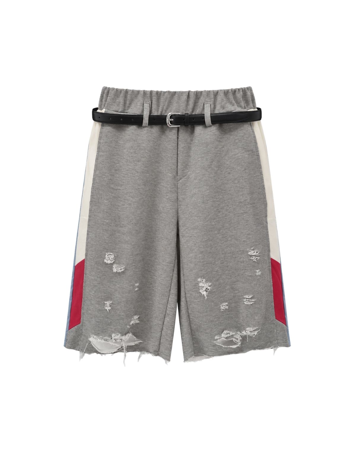 오디너리피플(ORDINARY PEOPLE) RE : Patchline Color Damage Washed Trackers Sweat Half Pants [GRAY]