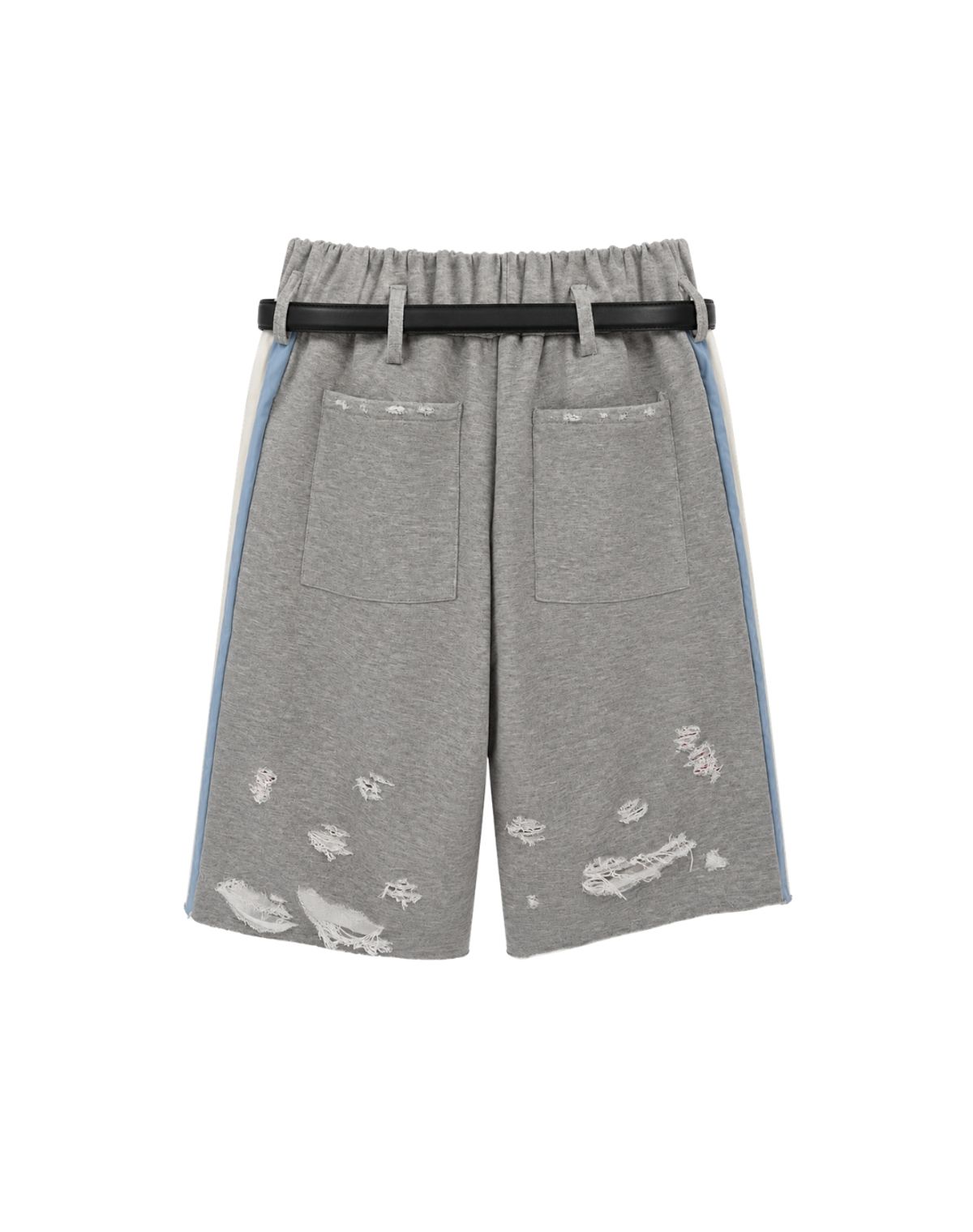 오디너리피플(ORDINARY PEOPLE) RE : Patchline Color Damage Washed Trackers Sweat Half Pants [GRAY]