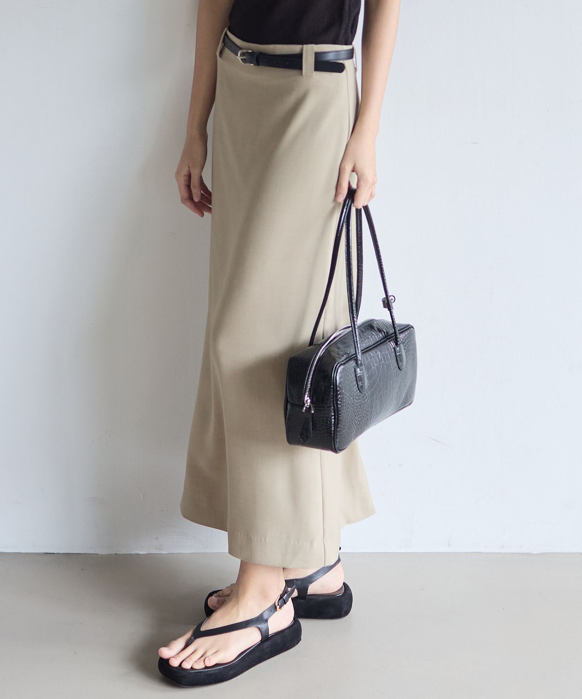 누토프(NUTOFFE) Low Skirt_Beige