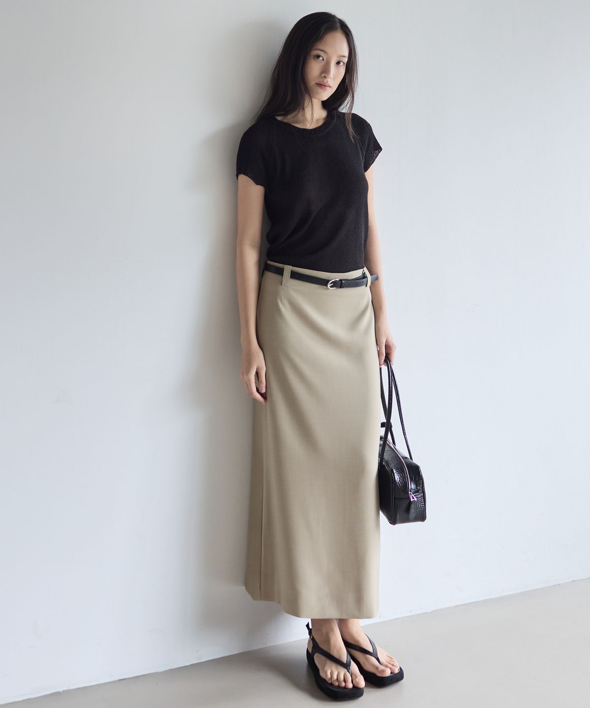 누토프(NUTOFFE) Low Skirt_Beige