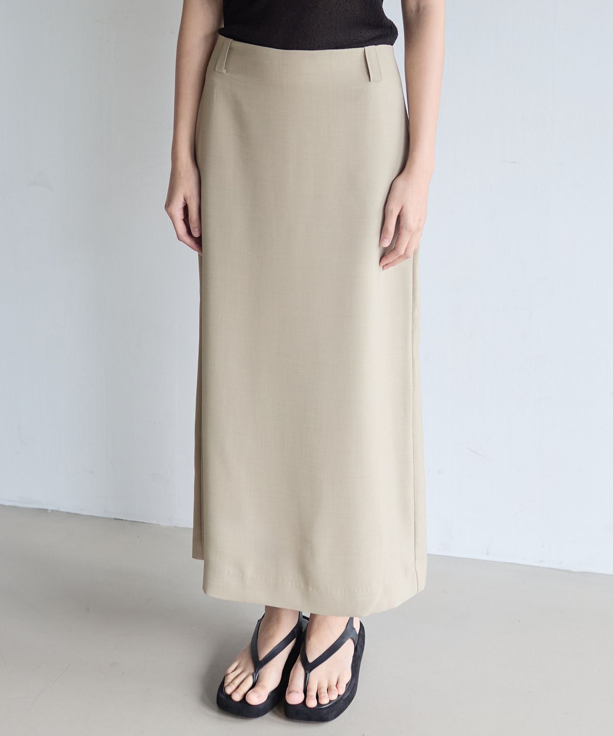 누토프(NUTOFFE) Low Skirt_Beige