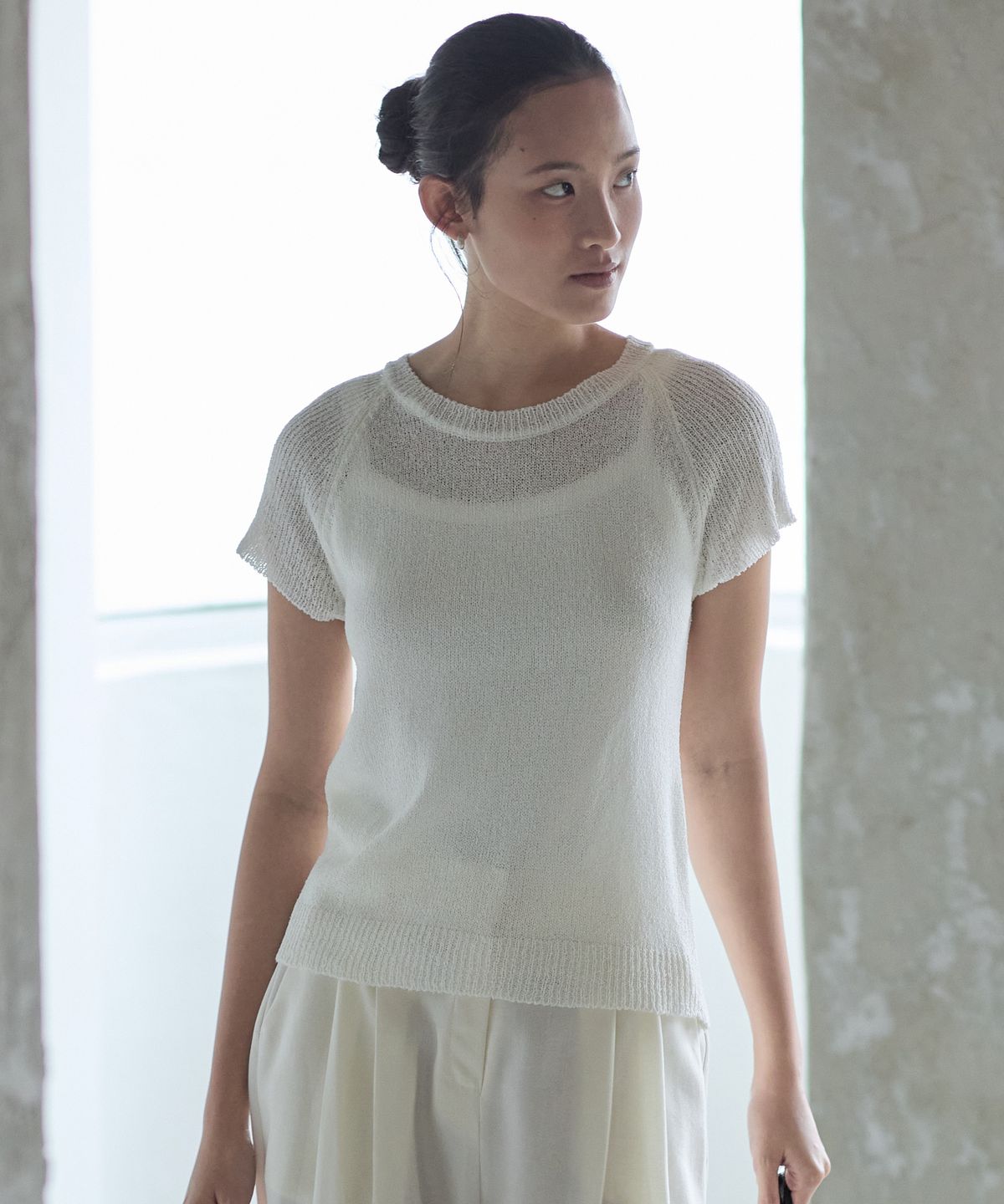 누토프(NUTOFFE) Comfort Knit Top_Ivory