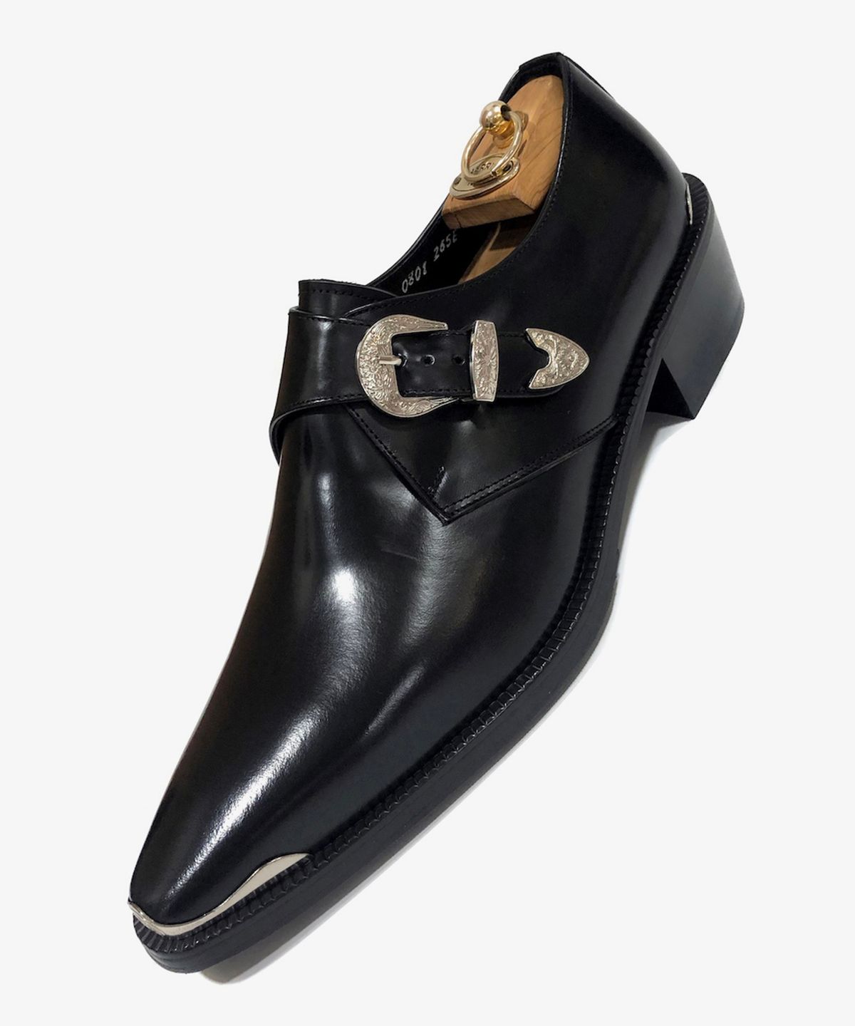 조앤슈(JOENSHOE) 카덴차 웨스턴 싱글 몽크스트랩 블랙복스