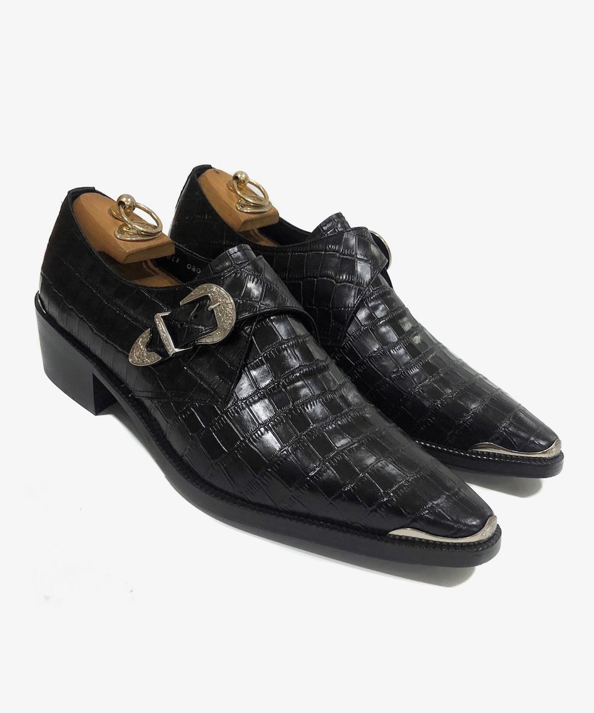 조앤슈(JOENSHOE) 카덴차 웨스턴 싱글 몽크스트랩 와니블랙