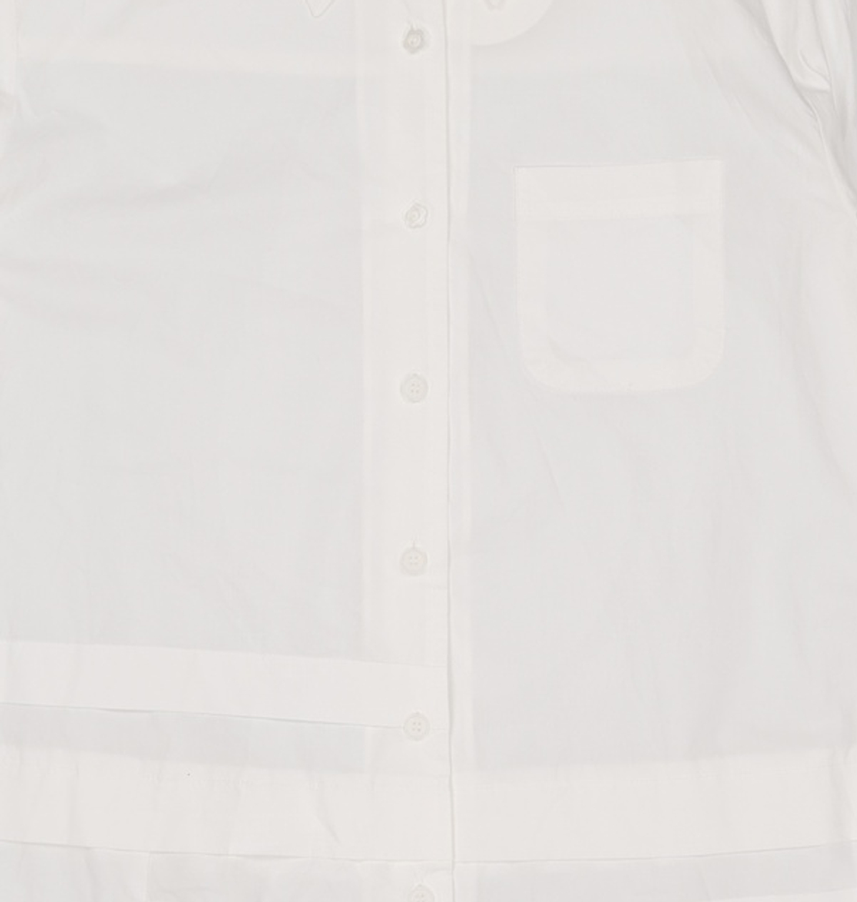 오헤시오(OHESHIO) FRILL LAYERED POCKET SHIRT DRESS, WHITE FREE