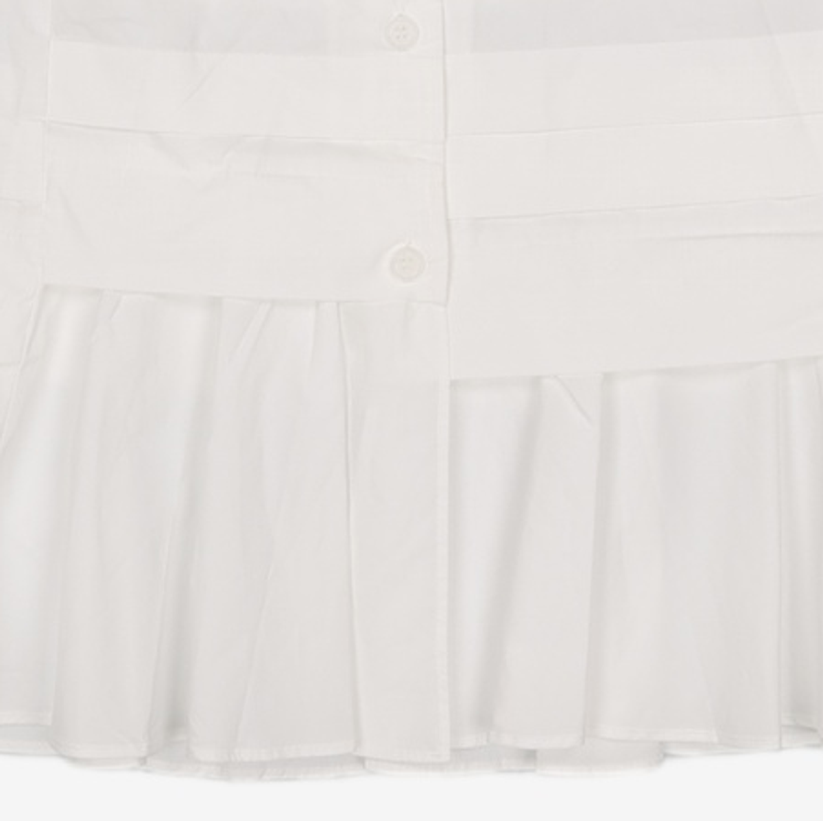오헤시오(OHESHIO) FRILL LAYERED POCKET SHIRT DRESS, WHITE FREE