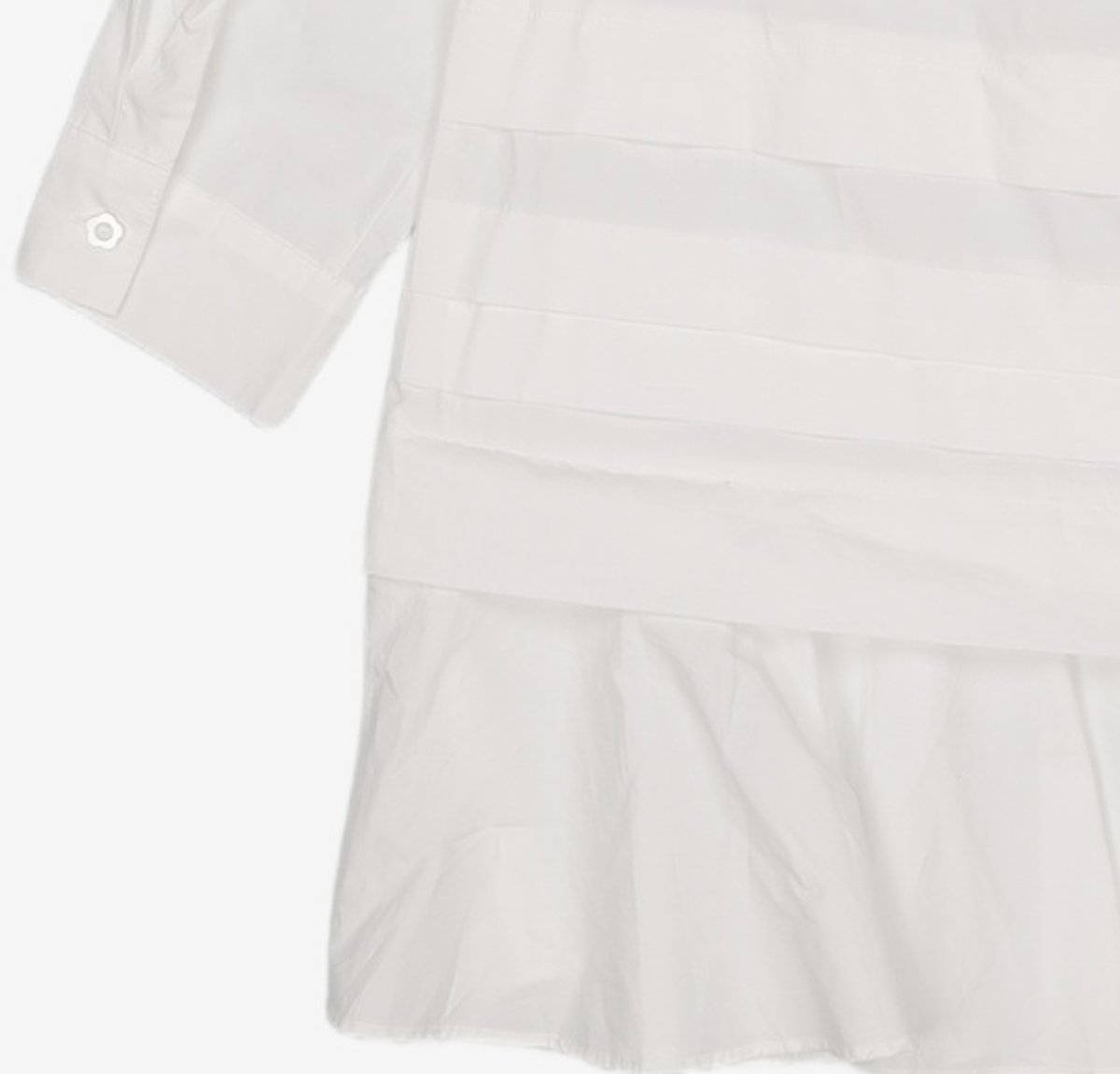 오헤시오(OHESHIO) FRILL LAYERED POCKET SHIRT DRESS, WHITE FREE