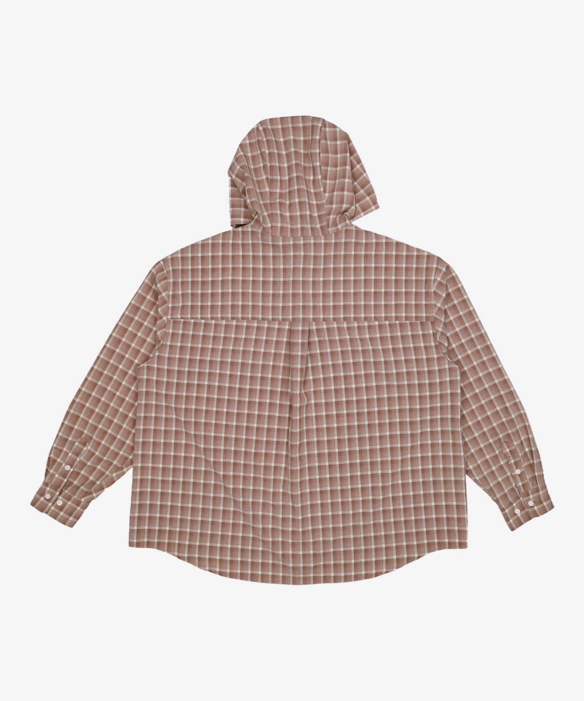 세컨모놀로그(SECONDMONO) Check Hooded Shirt [BRICKRED]_SESH012BRICKRED L
