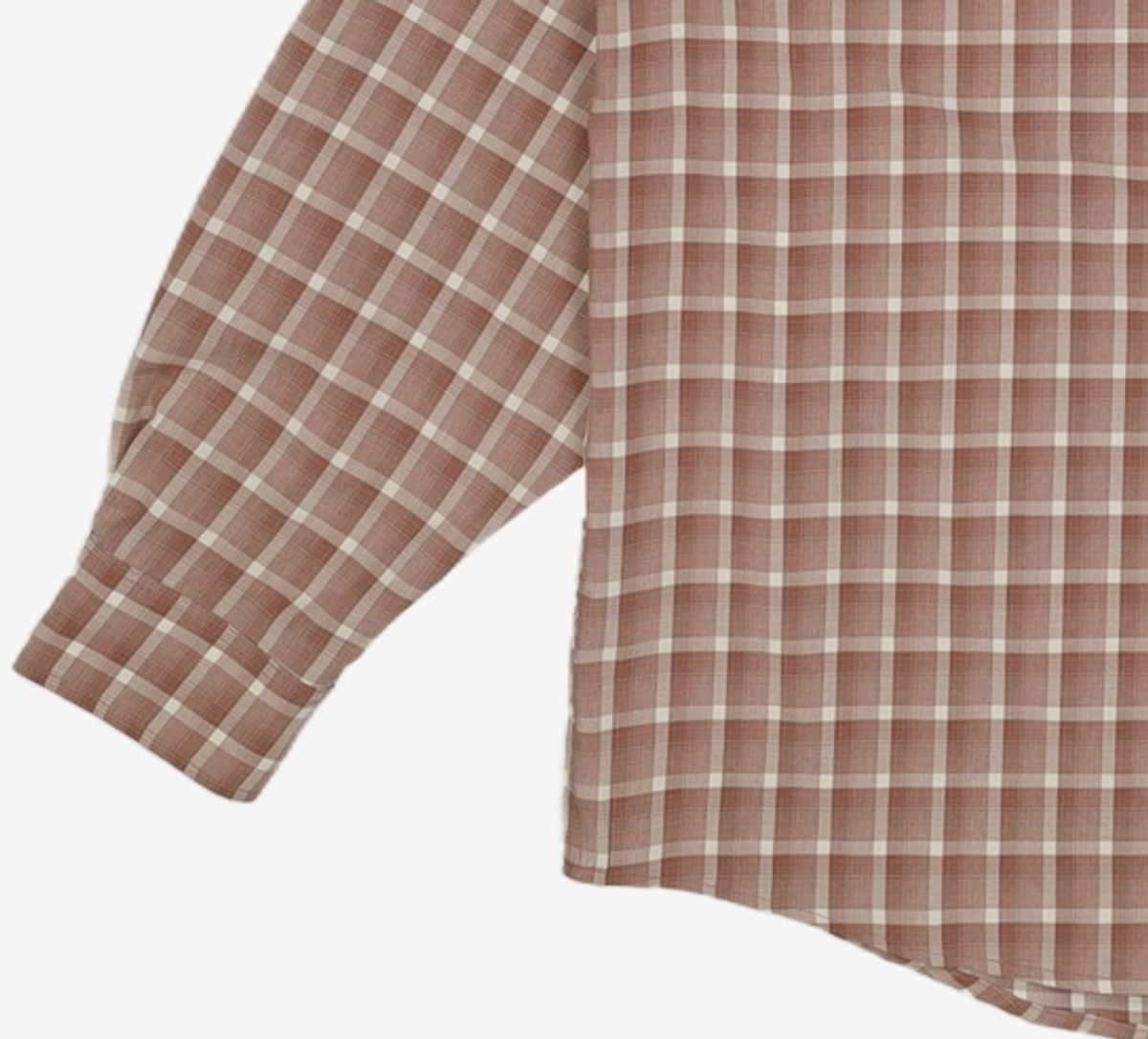 세컨모놀로그(SECONDMONO) Check Hooded Shirt [BRICKRED]_SESH012BRICKRED L