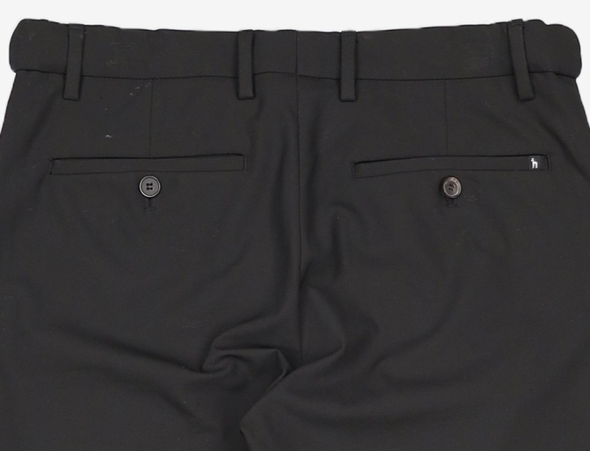 헤지스(HAZZYS) [ALPHA PANTS] 블랙 히든밴딩 스트레이트핏 슬랙스 HZPA1D892BK 78