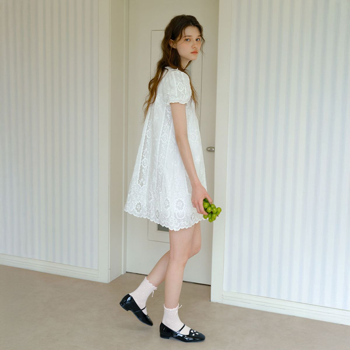 쎄무아듀(CEST MOIDEW) Cest_Lace embroidered babydoll dress