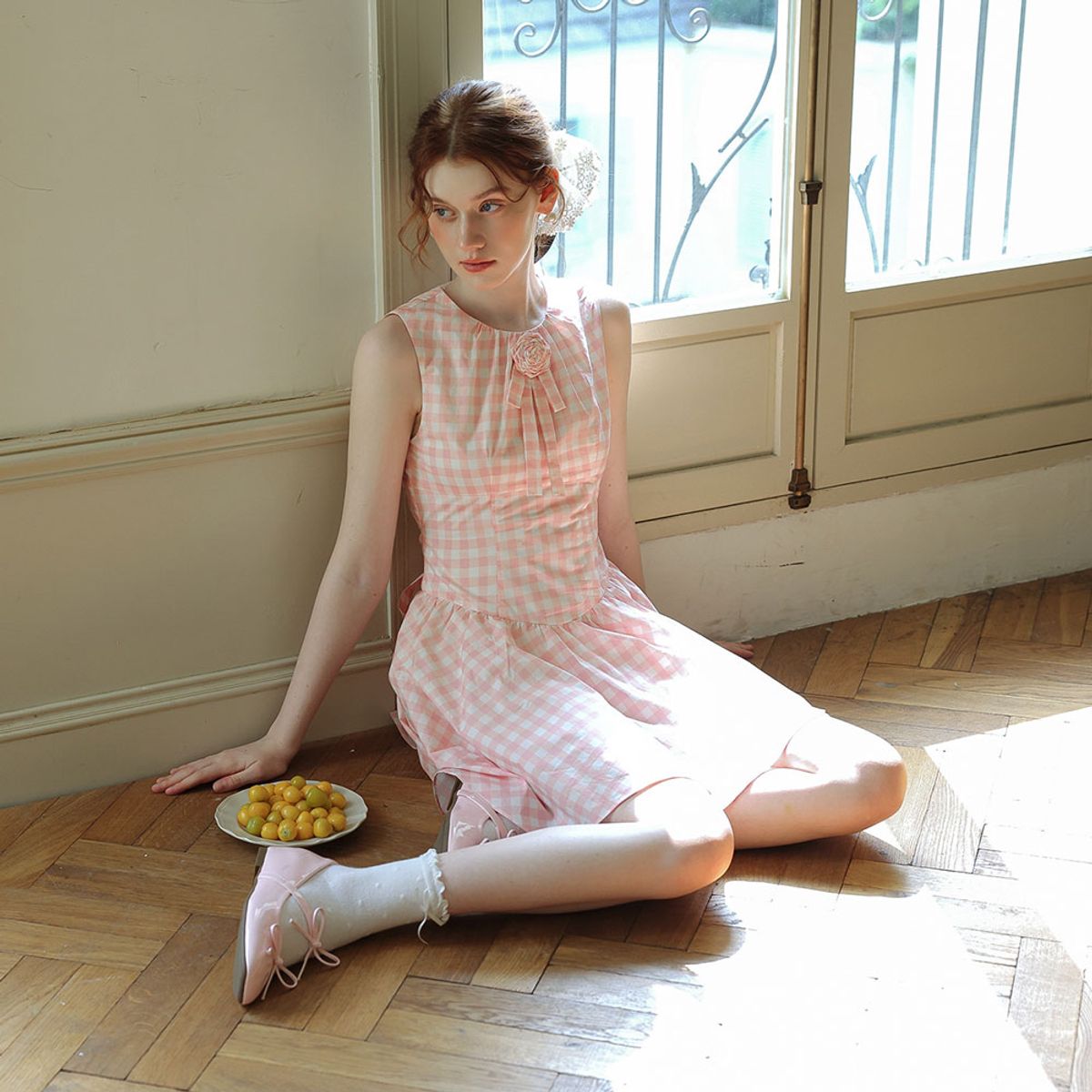 쎄무아듀(CEST MOIDEW) Cest_Gingham sleeveless mini dress