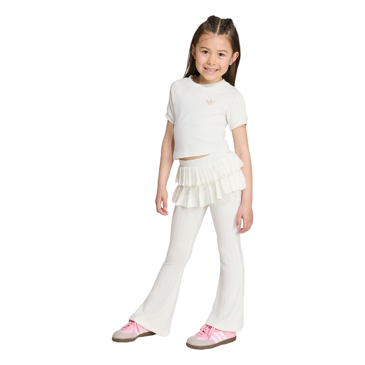아디다스 키즈(ADIDAS KIDS) 슬림 니트 티 레깅스 세트 KR4053