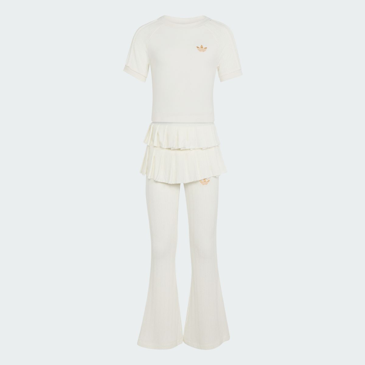 아디다스 키즈(ADIDAS KIDS) 슬림 니트 티 레깅스 세트 KR4053