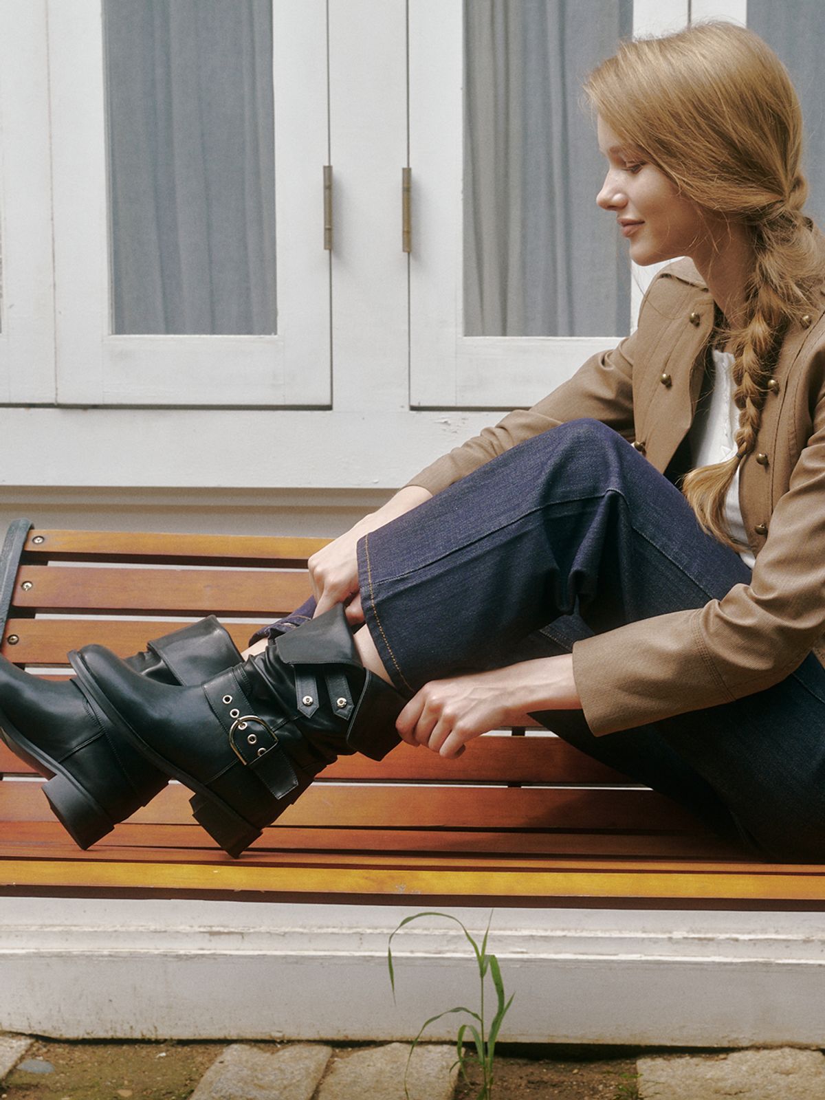 포른른(FORRR) Folding Belt Boots - Black