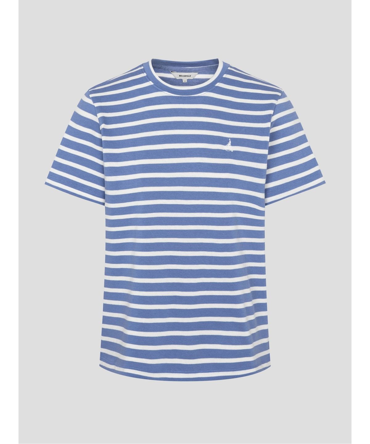 빈폴 레이디스(BEANPOLE LADIES) 스트라이프 레귤러핏 반소매 티셔츠  스카이 블루 (BF6742C71Q)