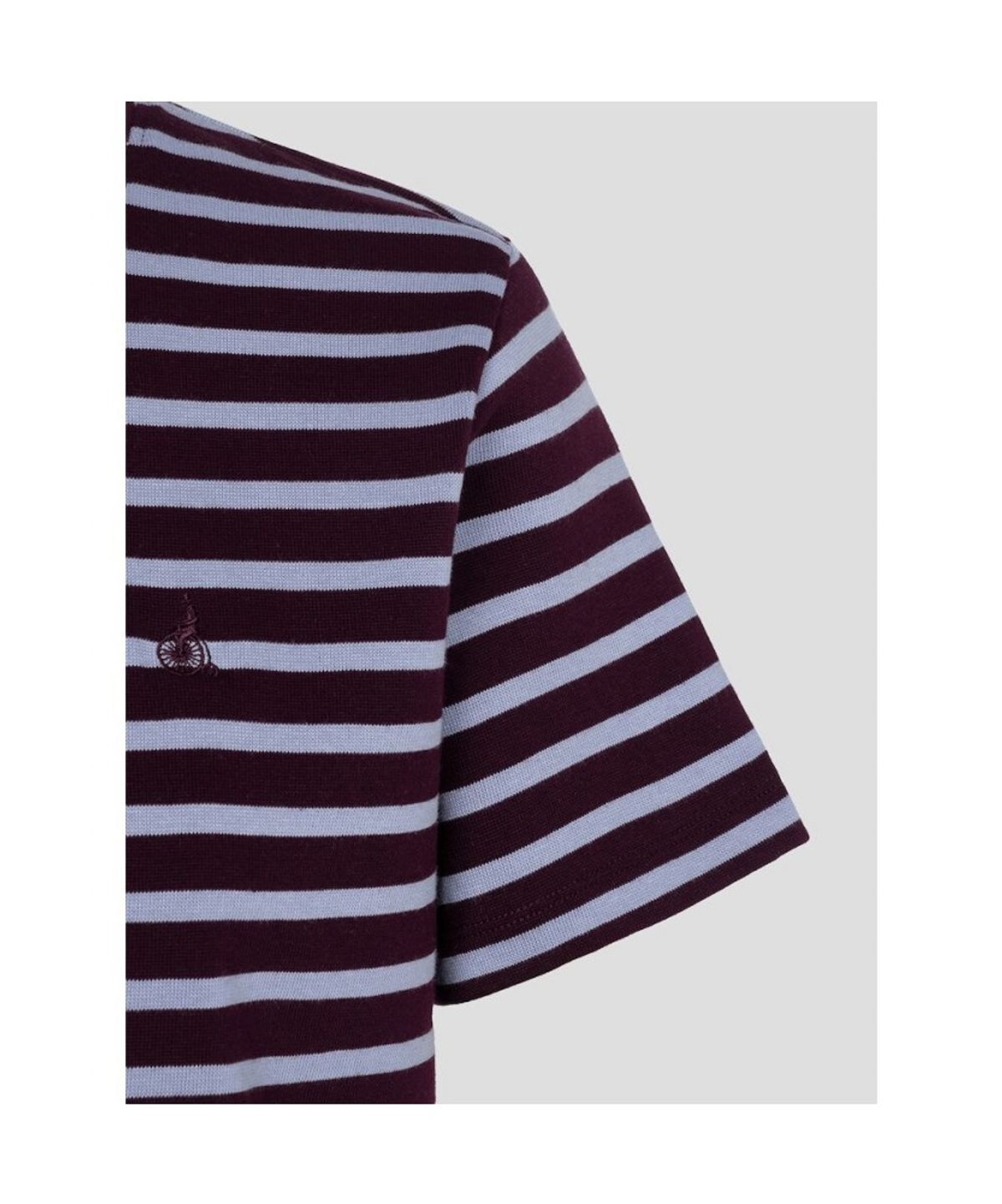 빈폴 레이디스(BEANPOLE LADIES) 스트라이프 레귤러핏 반소매 티셔츠  와인 (BF6742C71Z)