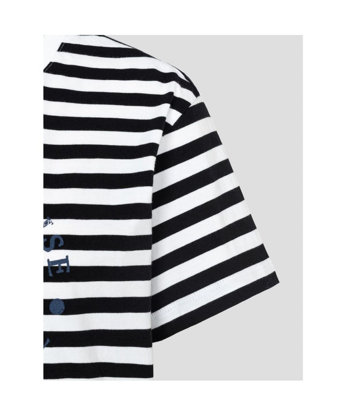 빈폴 레이디스(BEANPOLE LADIES) 마린 스트라이프 반소매 티셔츠  블랙 (BF6742C125)