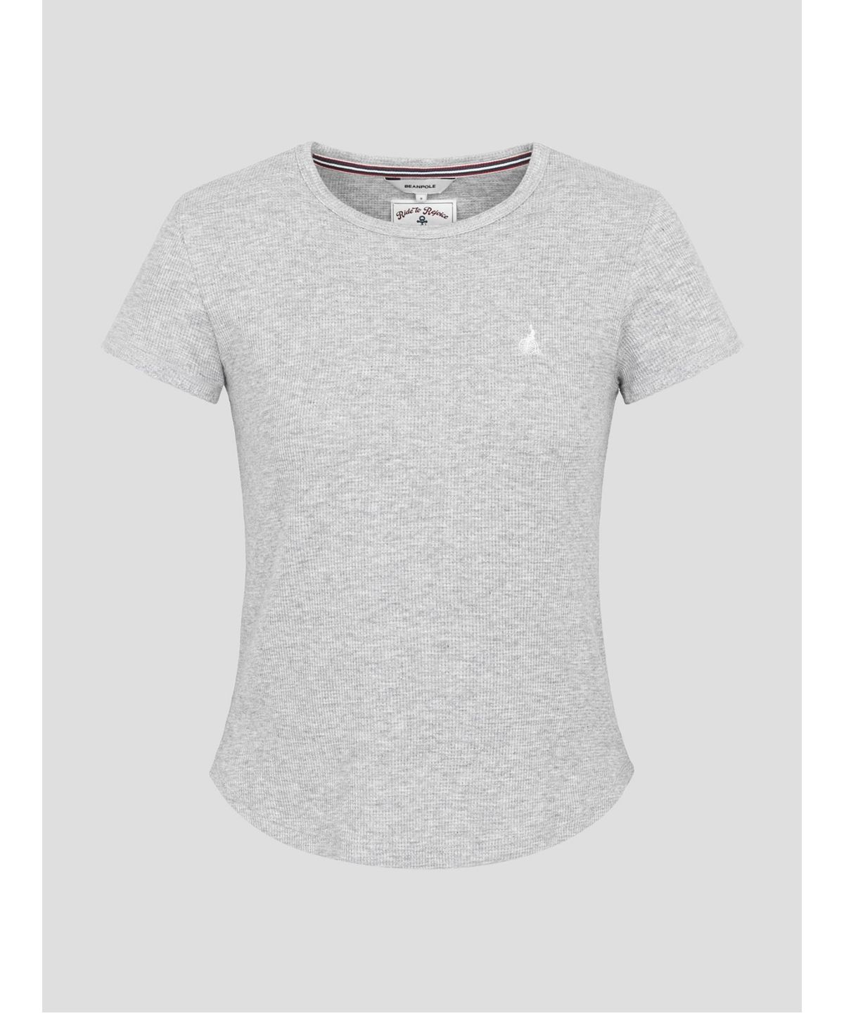 빈폴 레이디스(BEANPOLE LADIES) 와플 저지 슬림핏 반소매 티셔츠  그레이 (BF6742C903)