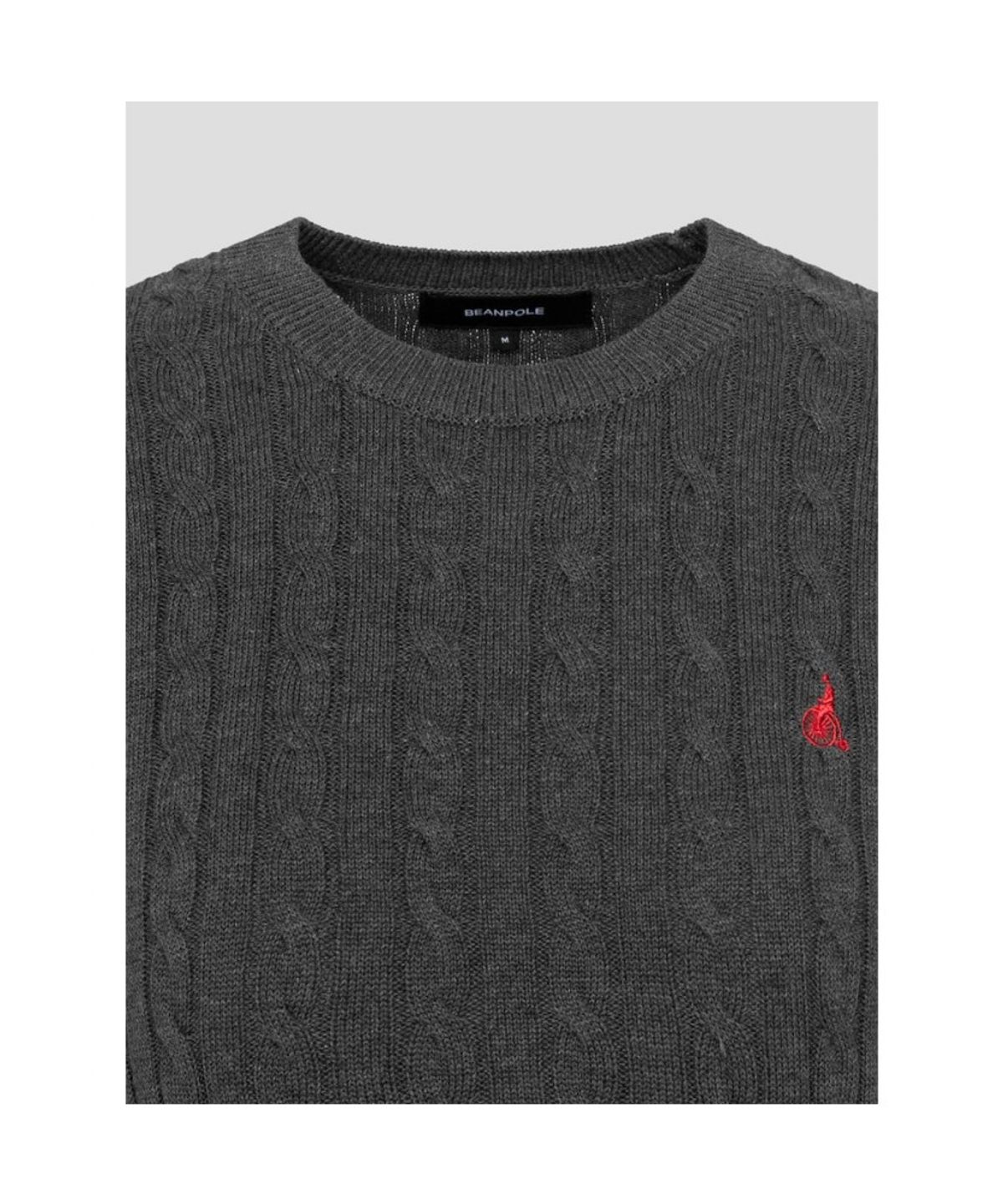 빈폴 레이디스(BEANPOLE LADIES) [Essential] 코튼 케이블 라운드넥 반소매 풀오버  애쉬 (BF6751E024)