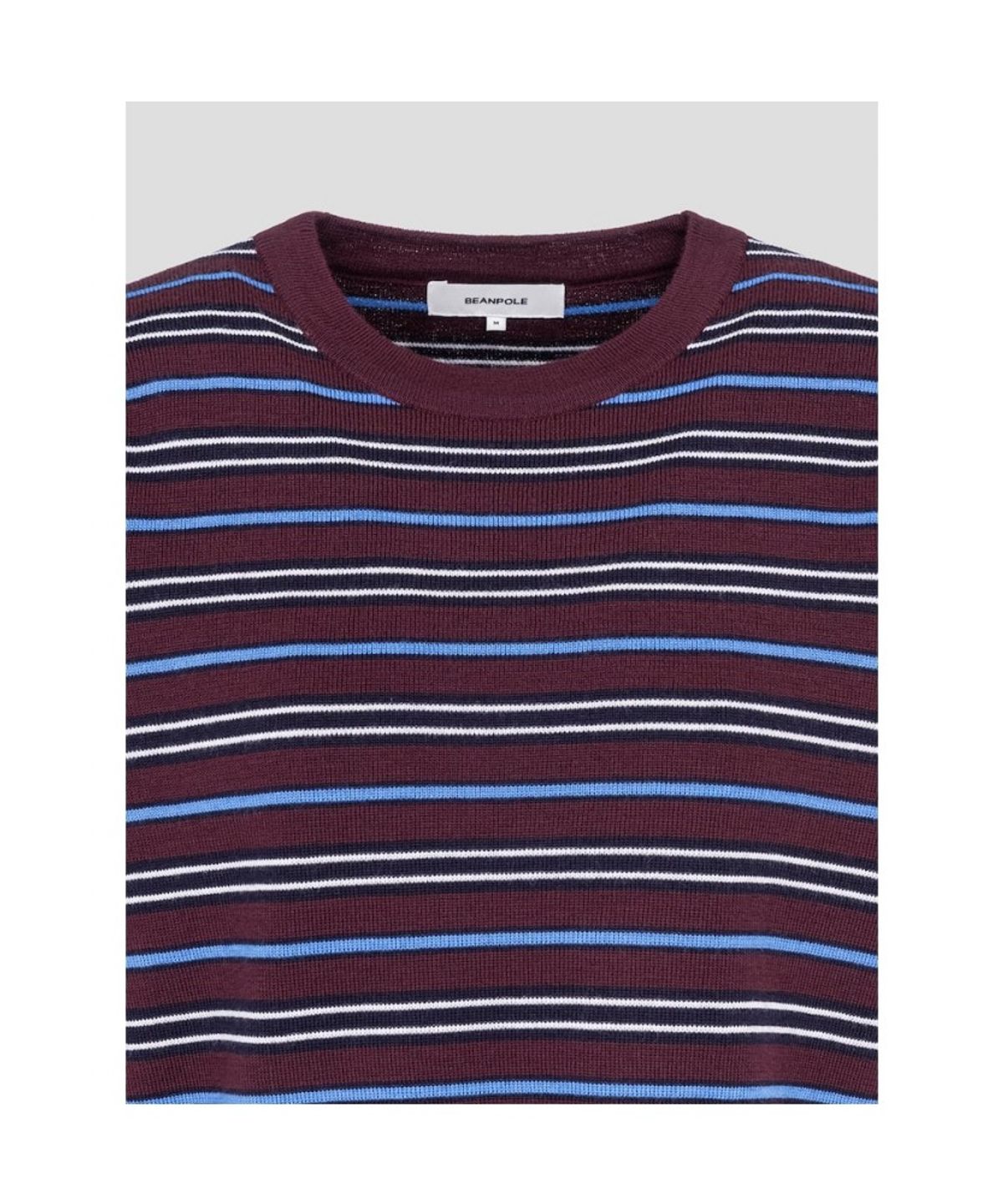 빈폴 레이디스(BEANPOLE LADIES) 스트라이프 반소매 풀오버  와인 (BF6751C05Z)