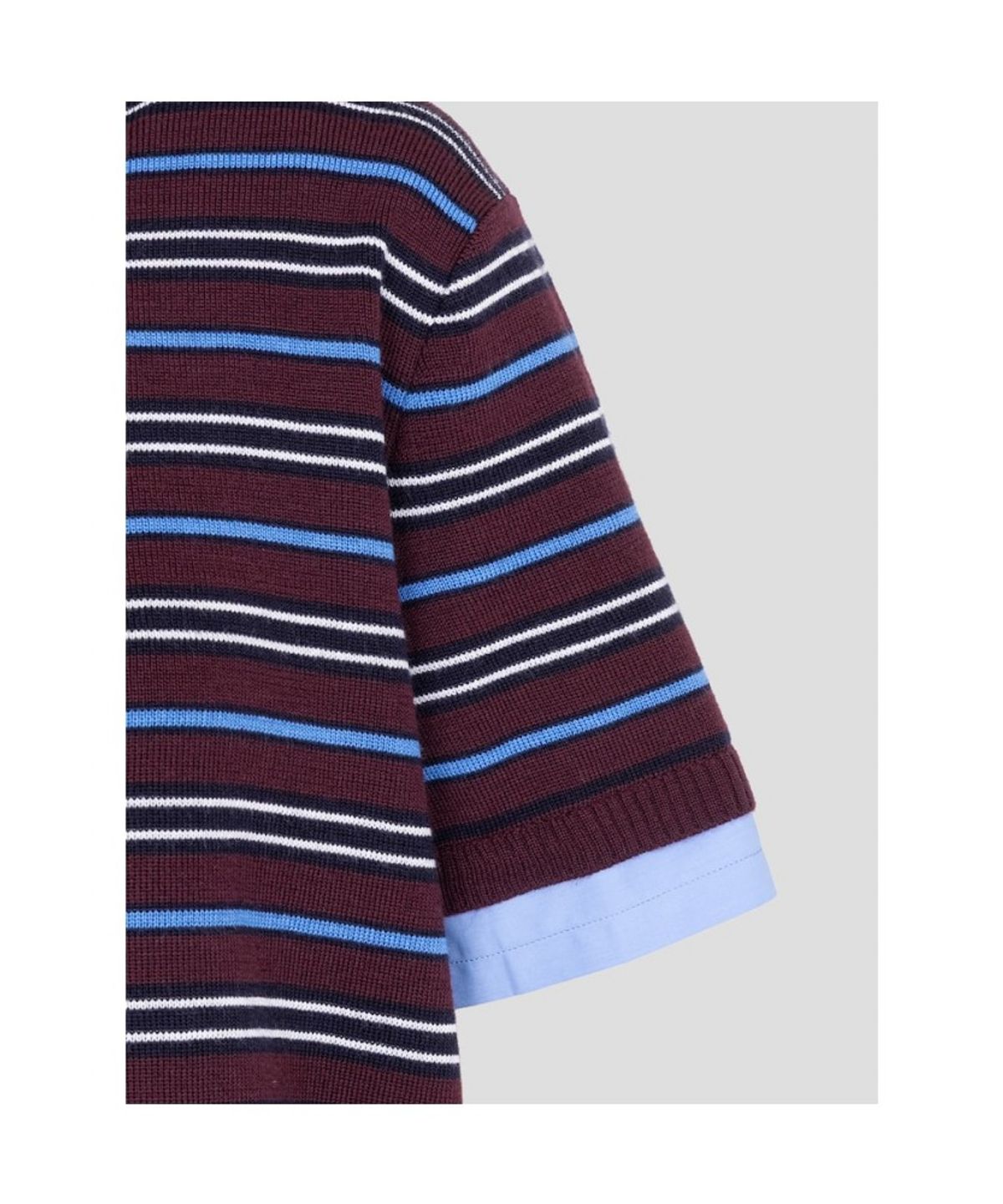 빈폴 레이디스(BEANPOLE LADIES) 스트라이프 반소매 풀오버  와인 (BF6751C05Z)