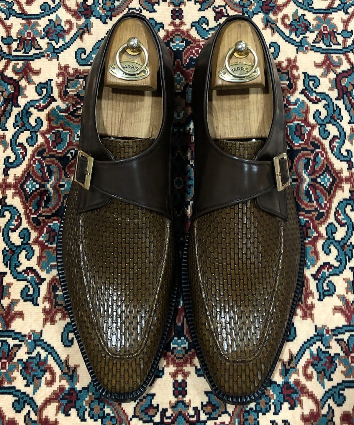 조앤슈(JOENSHOE) 리얼 코브라 원버클 몽크스트랩 모카브라운