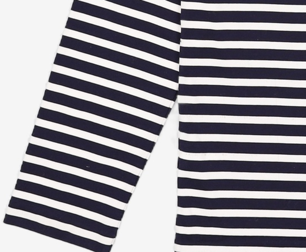 메종 키츠네(MAISON KITSUNE) 트리컬러 폭스 스트라이프 긴팔 티셔츠 FU00115KJ0044 S198 BLACK M