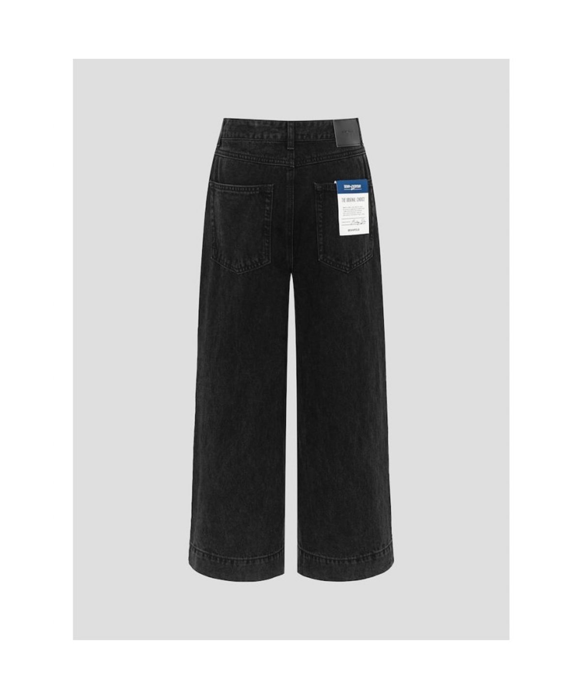 빈폴 레이디스(BEANPOLE LADIES) 크롭 와이드 데님 팬츠  블랙 (BF6721C755)