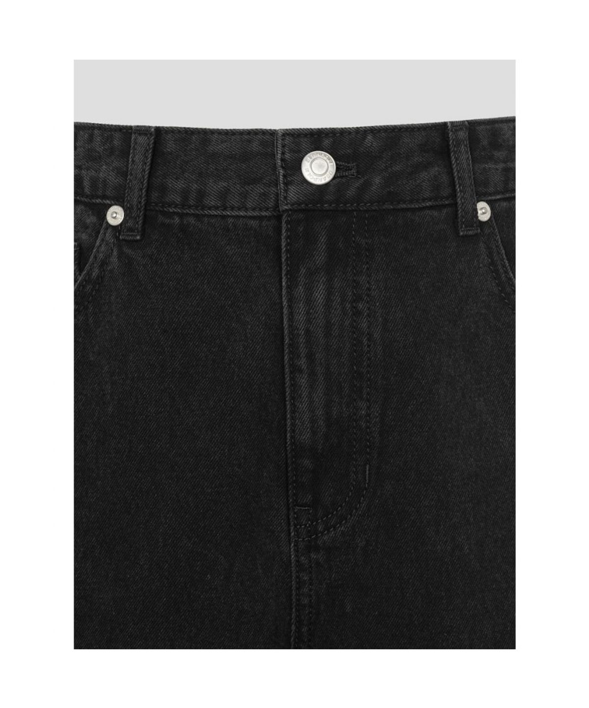 빈폴 레이디스(BEANPOLE LADIES) 크롭 와이드 데님 팬츠  블랙 (BF6721C755)