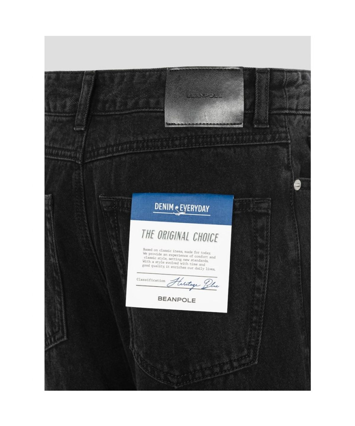 빈폴 레이디스(BEANPOLE LADIES) 크롭 와이드 데님 팬츠  블랙 (BF6721C755)