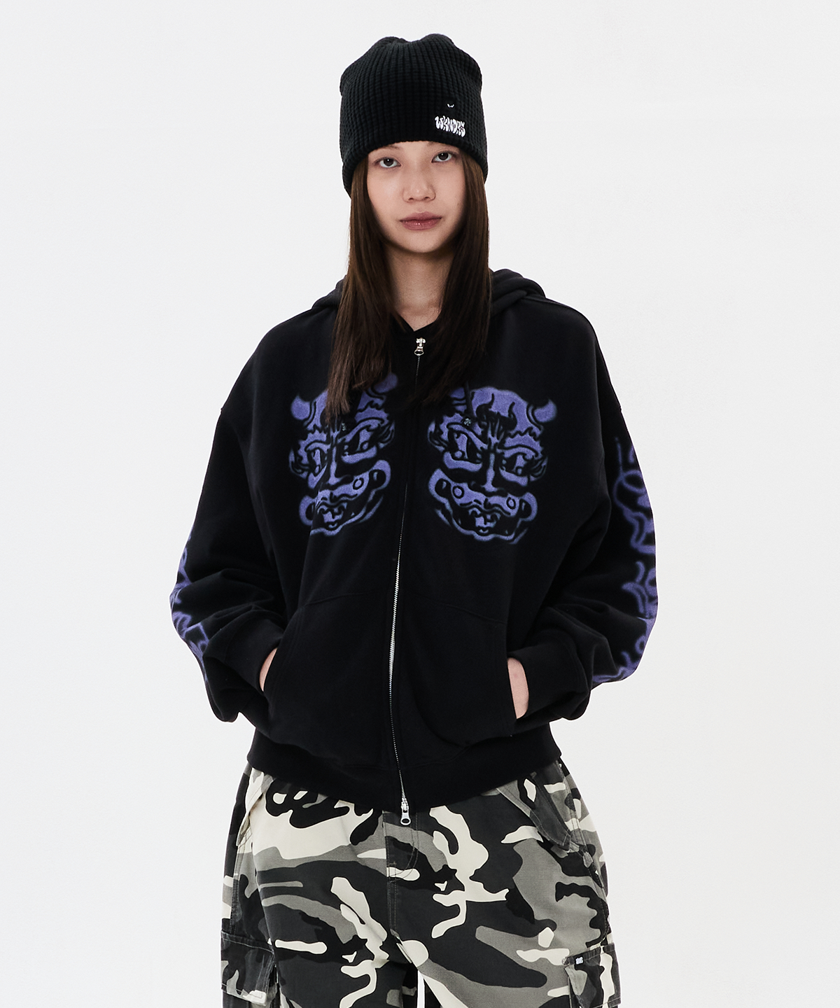 위캔더스(WKNDRS) WAFFLE BEANIE (BLACK)