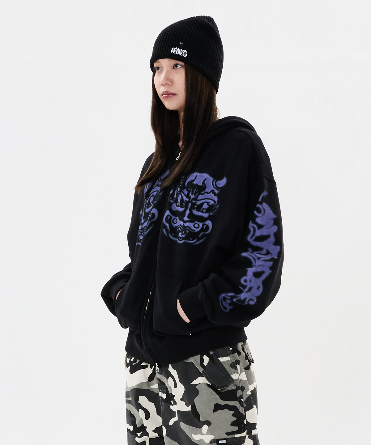 위캔더스(WKNDRS) WAFFLE BEANIE (BLACK)