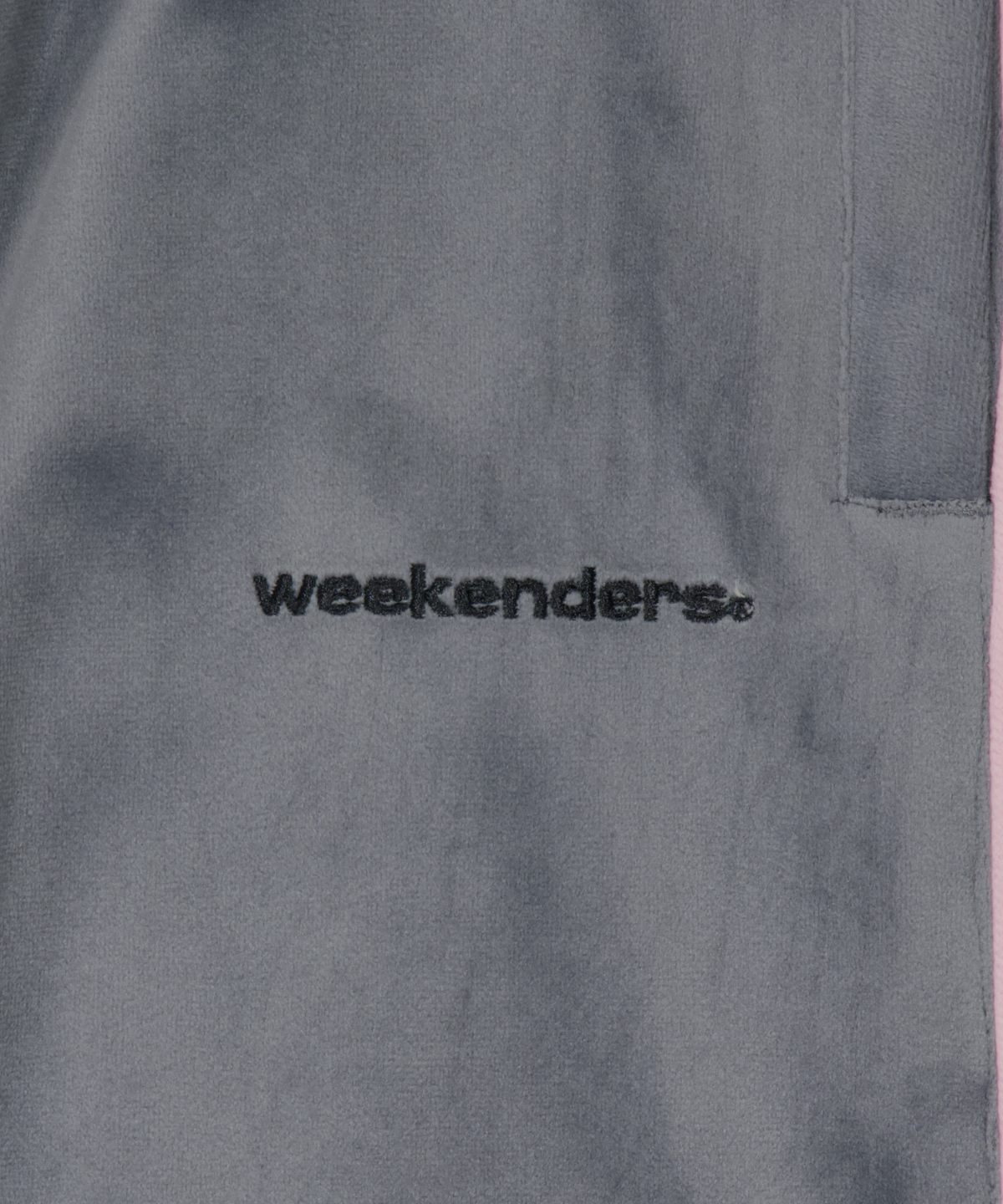 위캔더스(WKNDRS) VELVET TRACK PANTS (D.GREY)