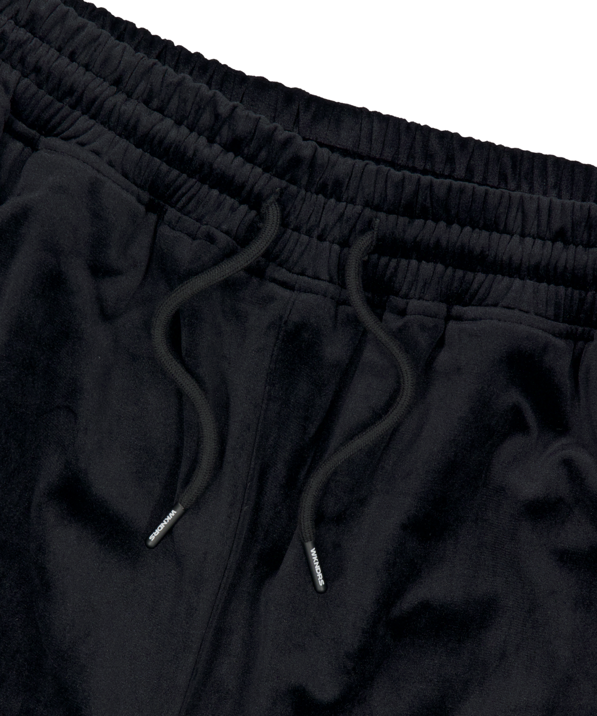 위캔더스(WKNDRS) VELVET TRACK PANTS (BLACK)