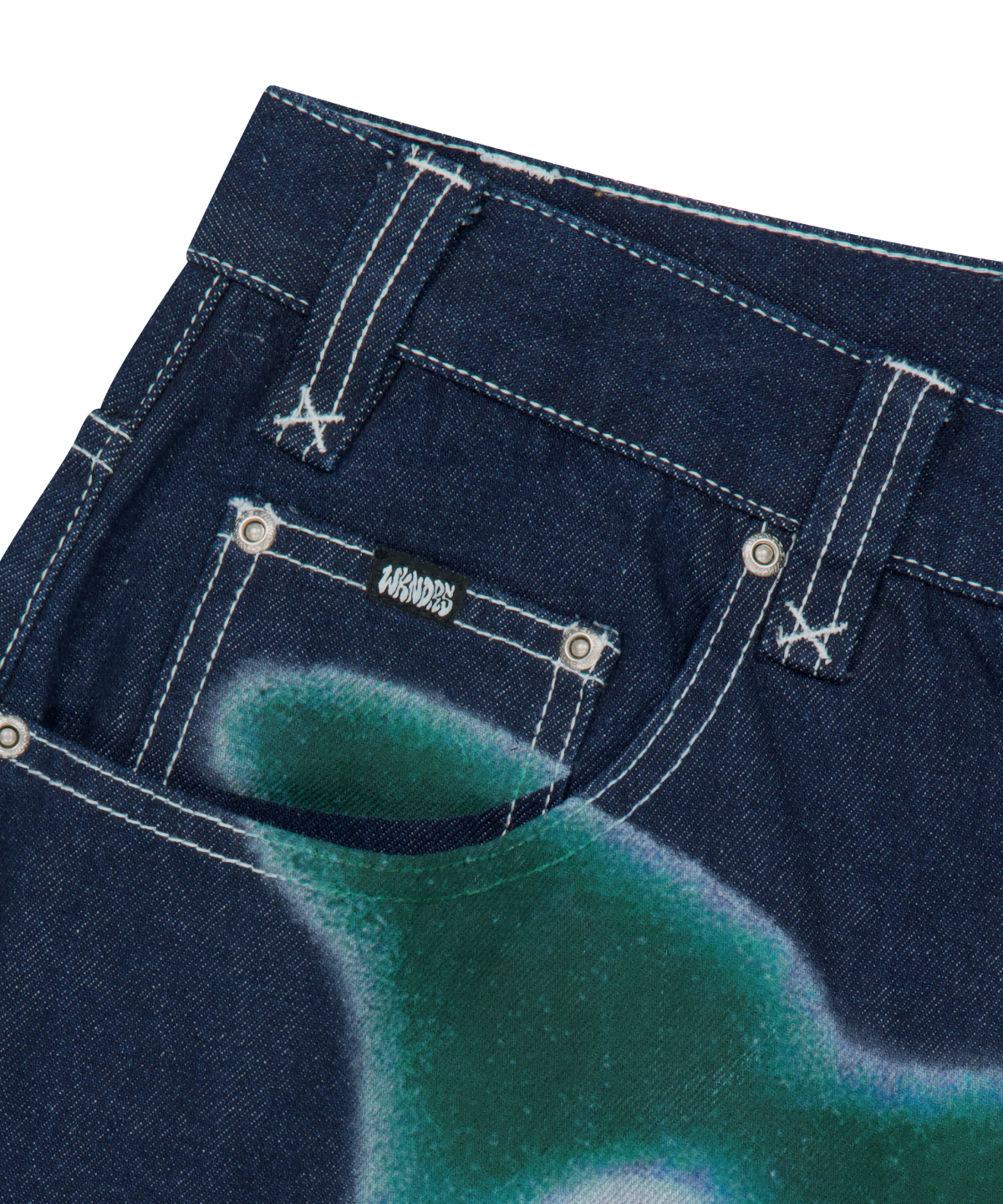 위캔더스(WKNDRS) CAT DENIM PANTS (DENIM)