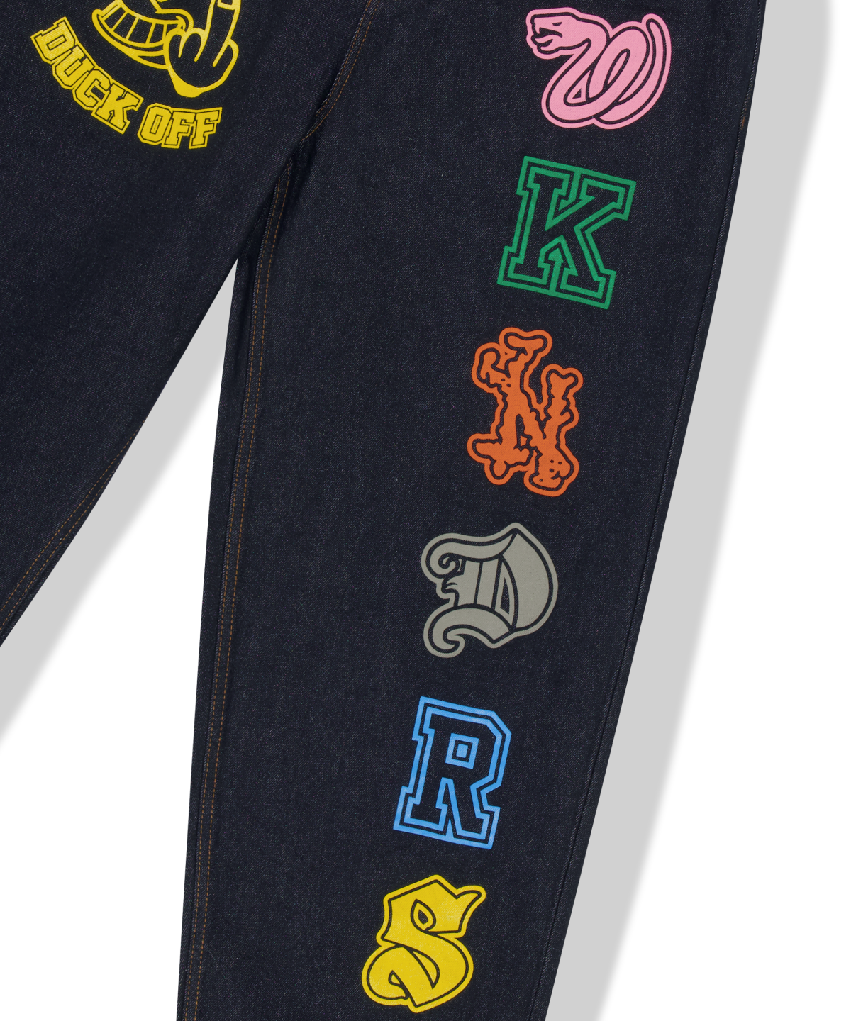 위캔더스(WKNDRS) DUCK OFF DENIM PANTS (D.BLUE)