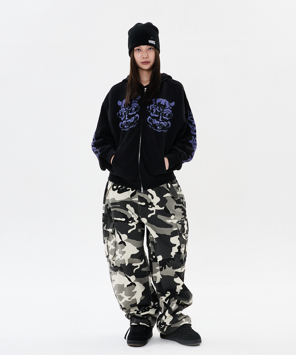 위캔더스(WKNDRS) CAMO CARGO PANTS (S.CAMO)
