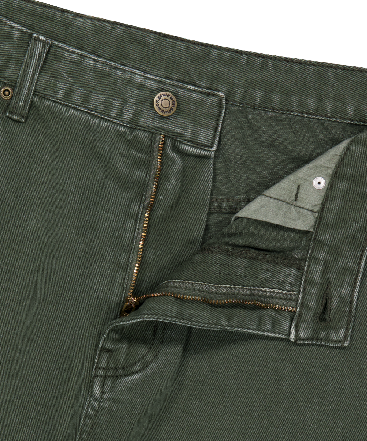 위캔더스(WKNDRS) [WKNDRS X FIT THE SIZE] EAGLE DENIM PANTS (KHAKI)