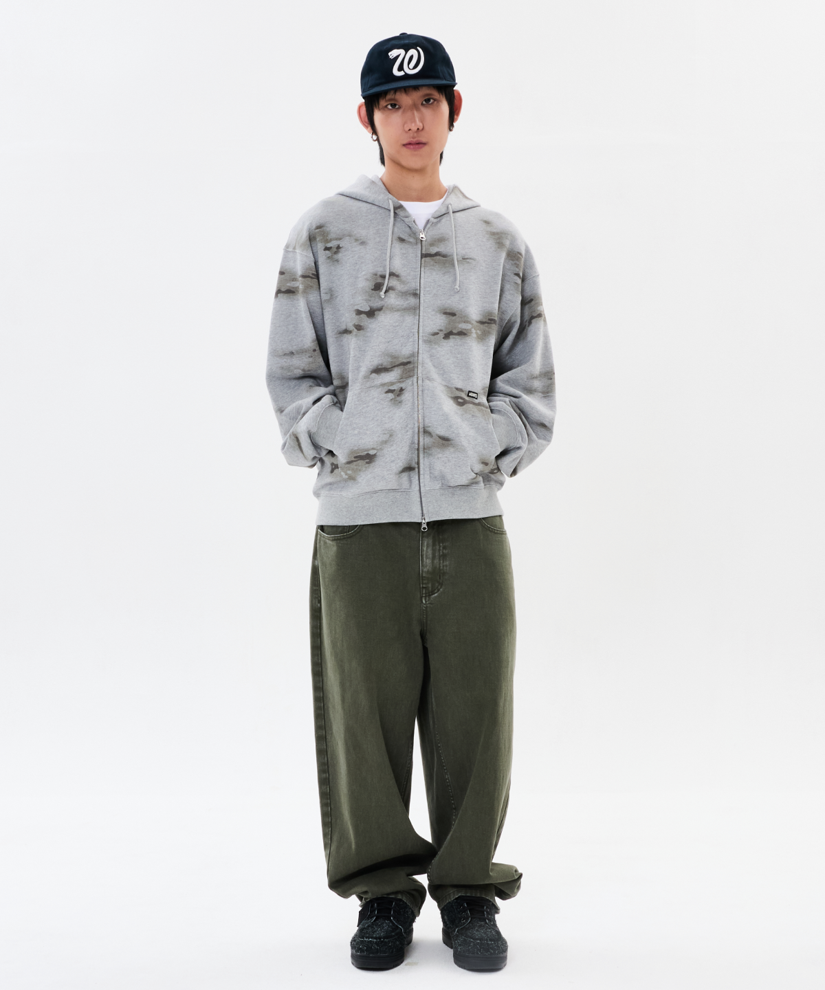 위캔더스(WKNDRS) [WKNDRS X FIT THE SIZE] EAGLE DENIM PANTS (KHAKI)