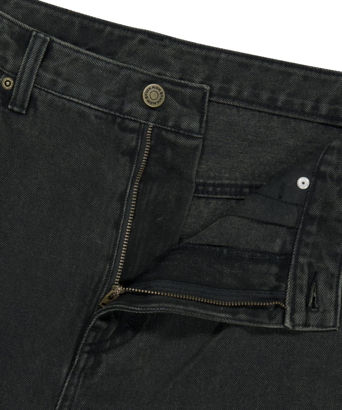 위캔더스(WKNDRS) [WKNDRS X FIT THE SIZE] EAGLE DENIM PANTS (BLACK)