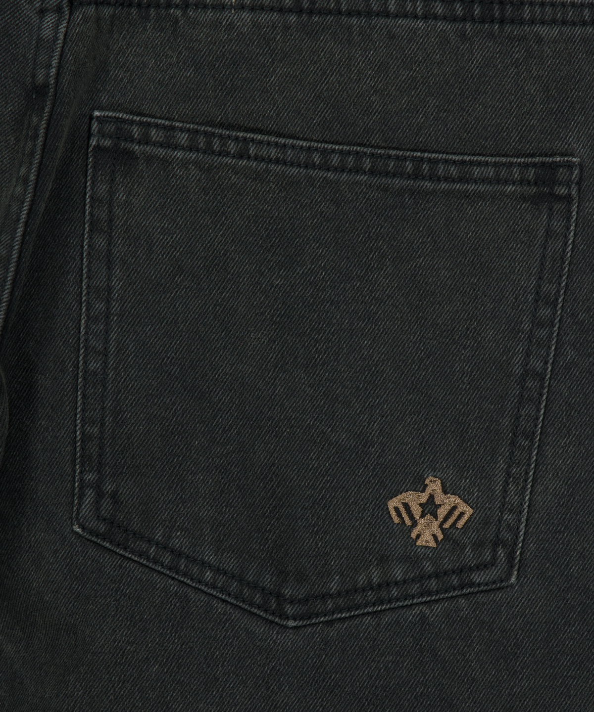 위캔더스(WKNDRS) [WKNDRS X FIT THE SIZE] EAGLE DENIM PANTS (BLACK)
