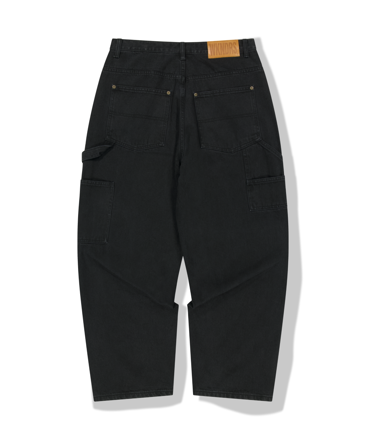 위캔더스(WKNDRS) DOUBLE KNEE CARPENTER PANTS (BLACK)
