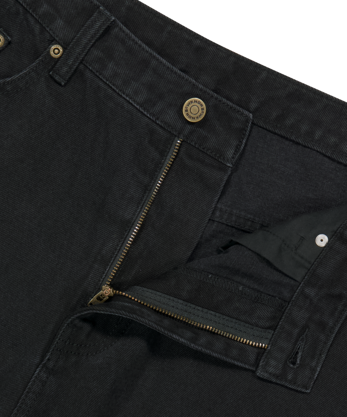 위캔더스(WKNDRS) DOUBLE KNEE CARPENTER PANTS (BLACK)