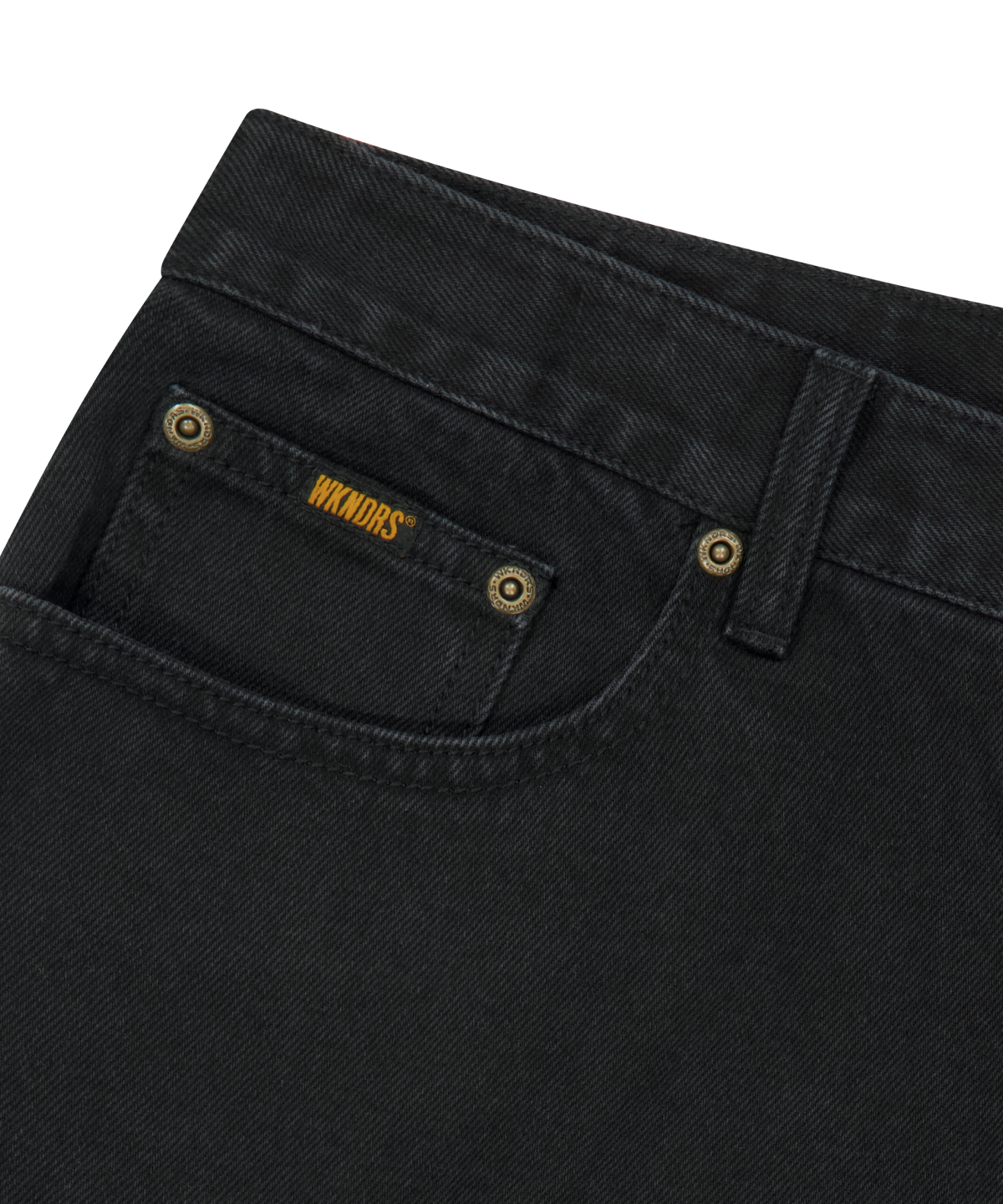 위캔더스(WKNDRS) DOUBLE KNEE CARPENTER PANTS (BLACK)