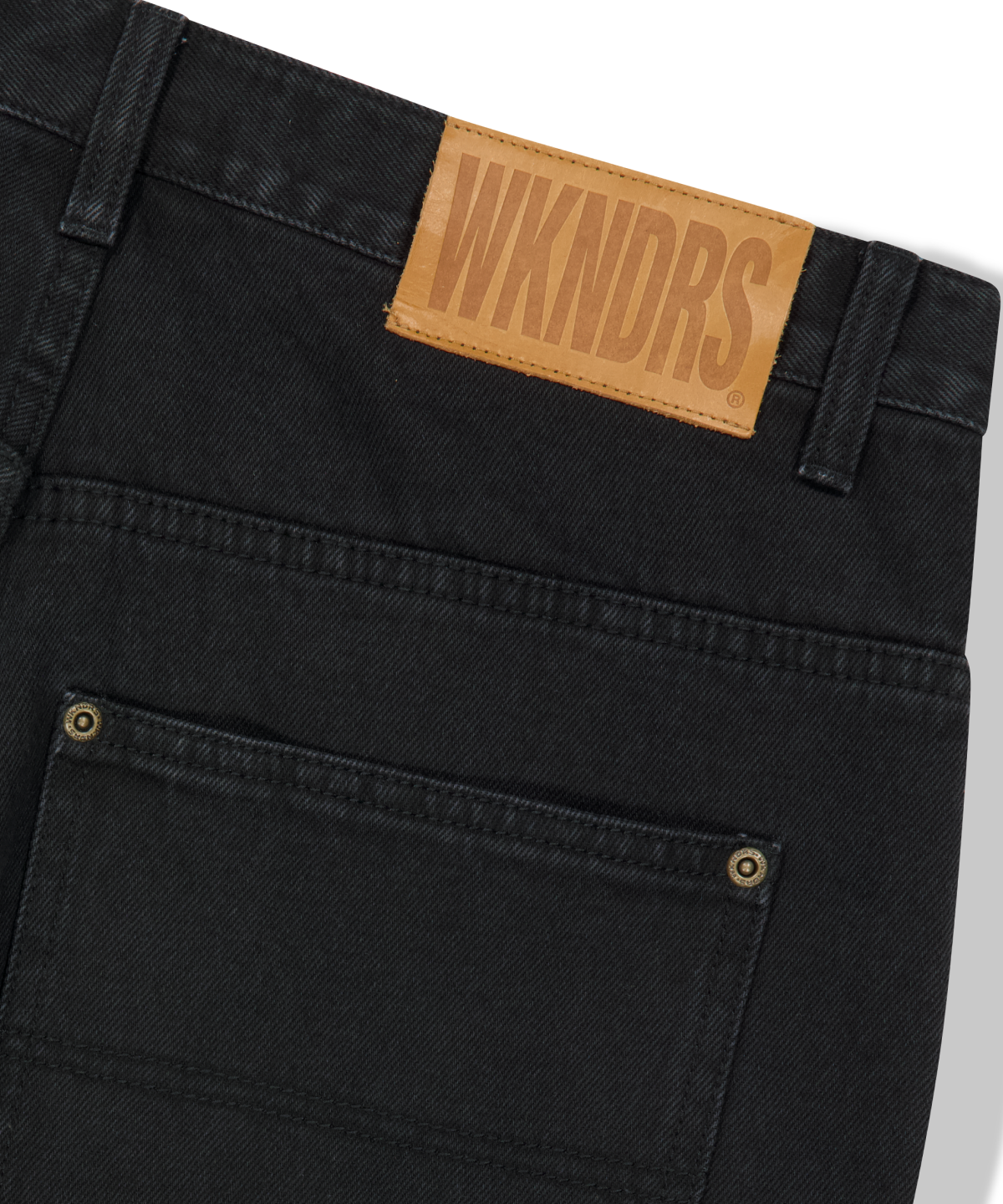위캔더스(WKNDRS) DOUBLE KNEE CARPENTER PANTS (BLACK)