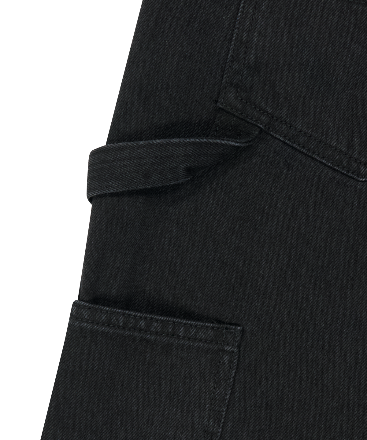 위캔더스(WKNDRS) DOUBLE KNEE CARPENTER PANTS (BLACK)
