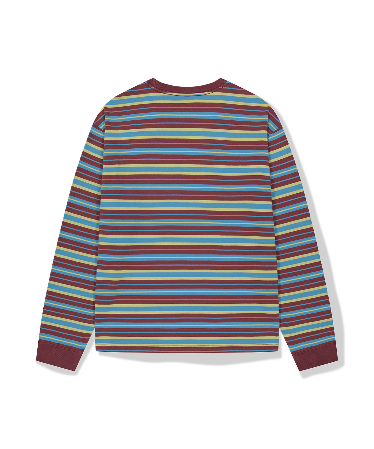 위캔더스(WKNDRS) MULTI STRIPE LS T-SHIRT (BURGUNDY)
