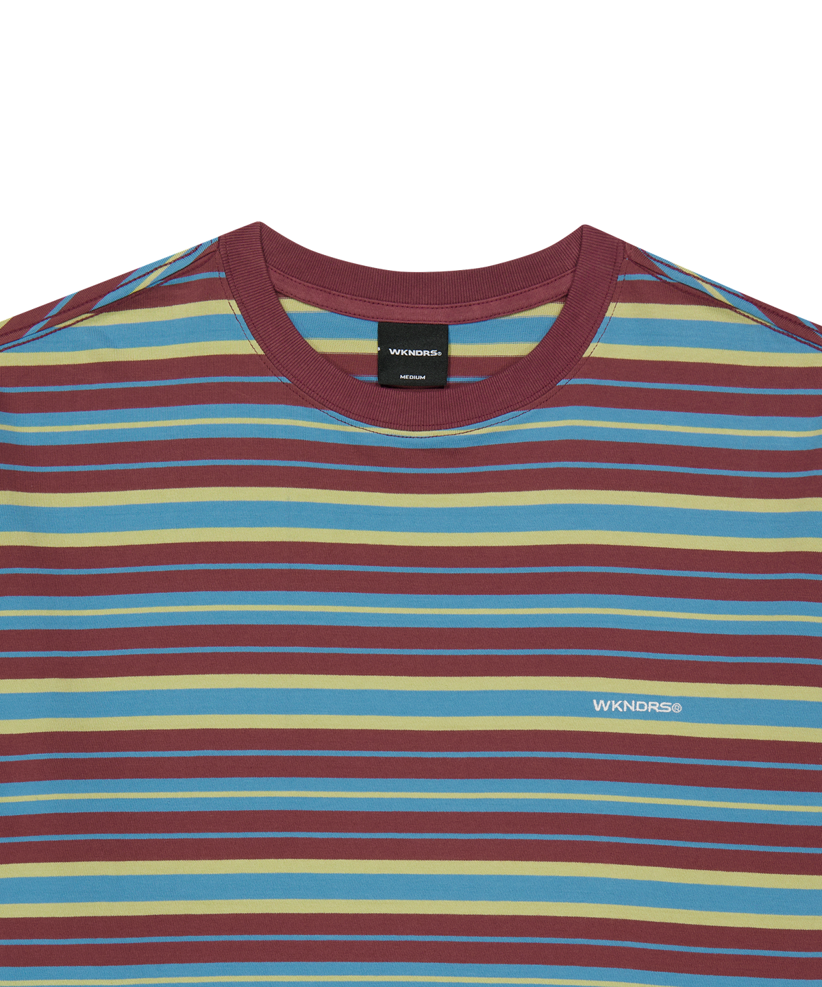 위캔더스(WKNDRS) MULTI STRIPE LS T-SHIRT (BURGUNDY)