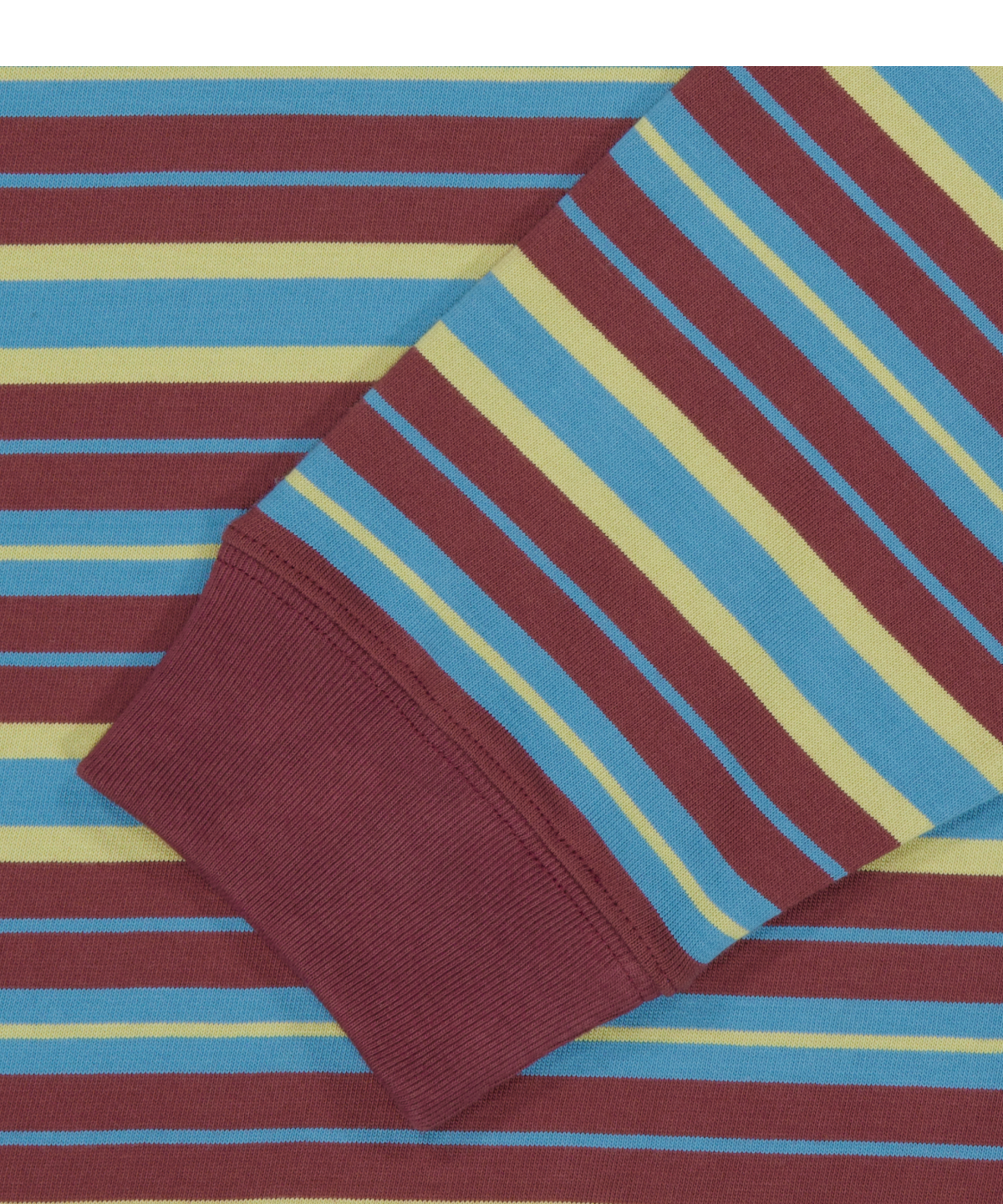 위캔더스(WKNDRS) MULTI STRIPE LS T-SHIRT (BURGUNDY)